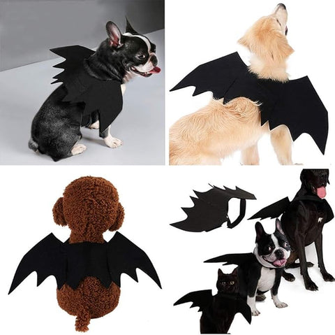 Spooky Bat Wings Dog Halloween Costume: Comfortable, Adjustable Fit for Pet Fun