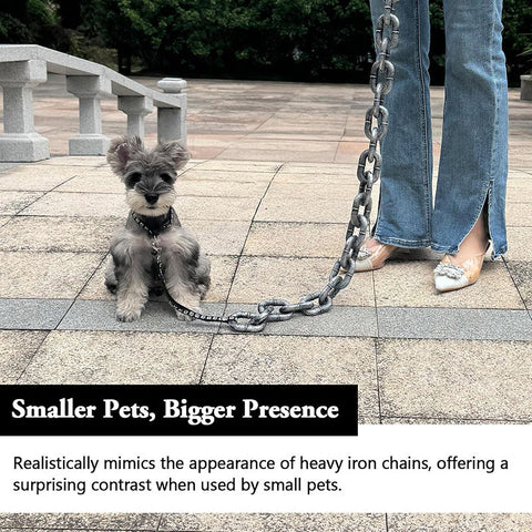 Hilarious Giant Plastic Chain Dog Leash & Collar for Small Pets