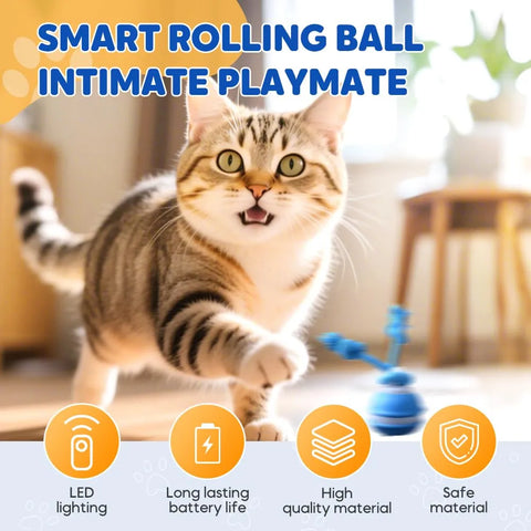 Smart Touch-Activated Interactive Rolling Pet Ball Toy for Dogs and Cats