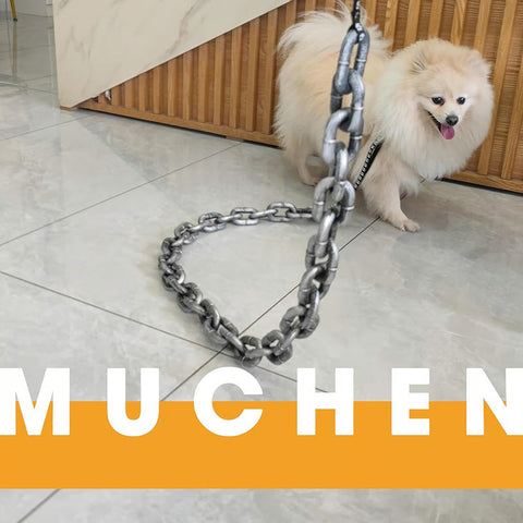 Hilarious Giant Plastic Chain Dog Leash & Collar for Small Pets