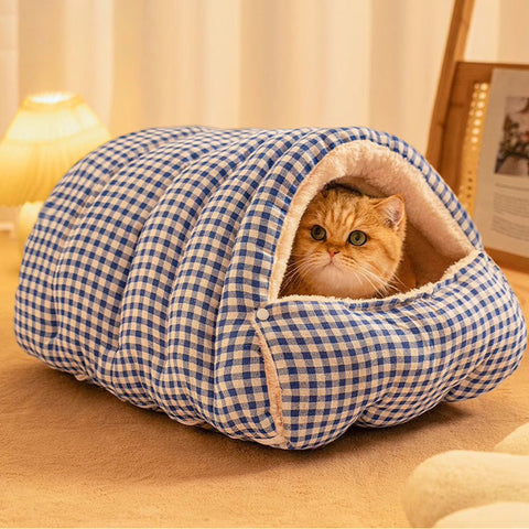 Cozy Removable Washable Winter Covered Pet Bed for Cats and Small Dogs