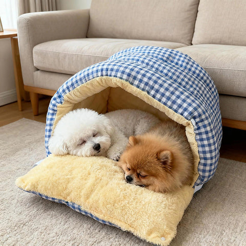 Cozy Removable Washable Winter Covered Pet Bed for Cats and Small Dogs