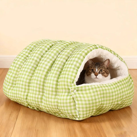 Cozy Removable Washable Winter Covered Pet Bed for Cats and Small Dogs