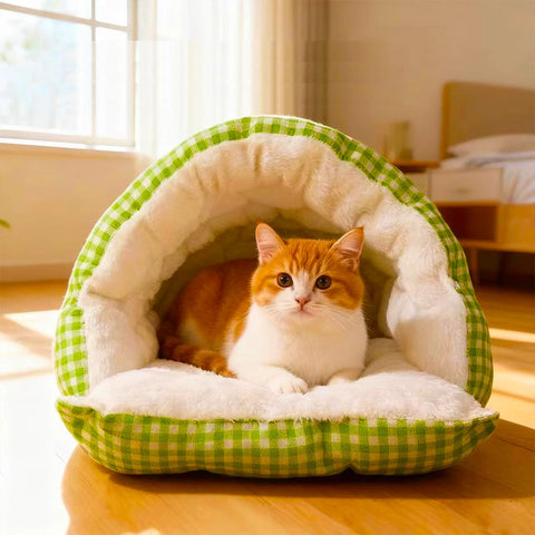 Cozy Removable Washable Winter Covered Pet Bed for Cats and Small Dogs