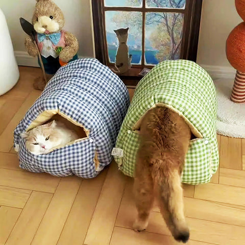 Cozy Removable Washable Winter Covered Pet Bed for Cats and Small Dogs