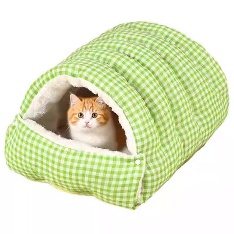 Cozy Removable Washable Winter Covered Pet Bed for Cats and Small Dogs