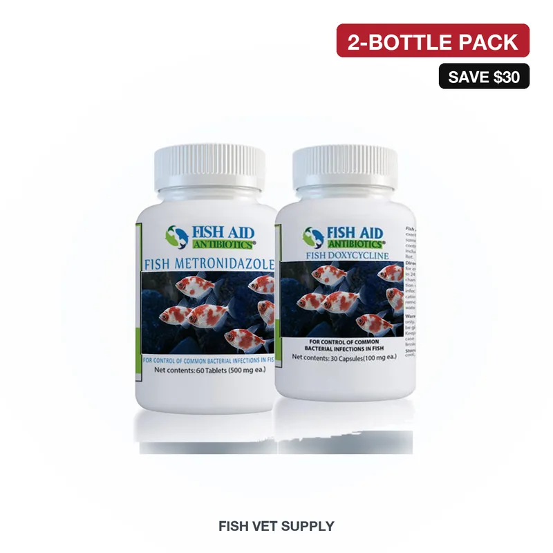 Internal Parasite & Bloat Pack (Fish Zole 500 + Fish Dox 100)