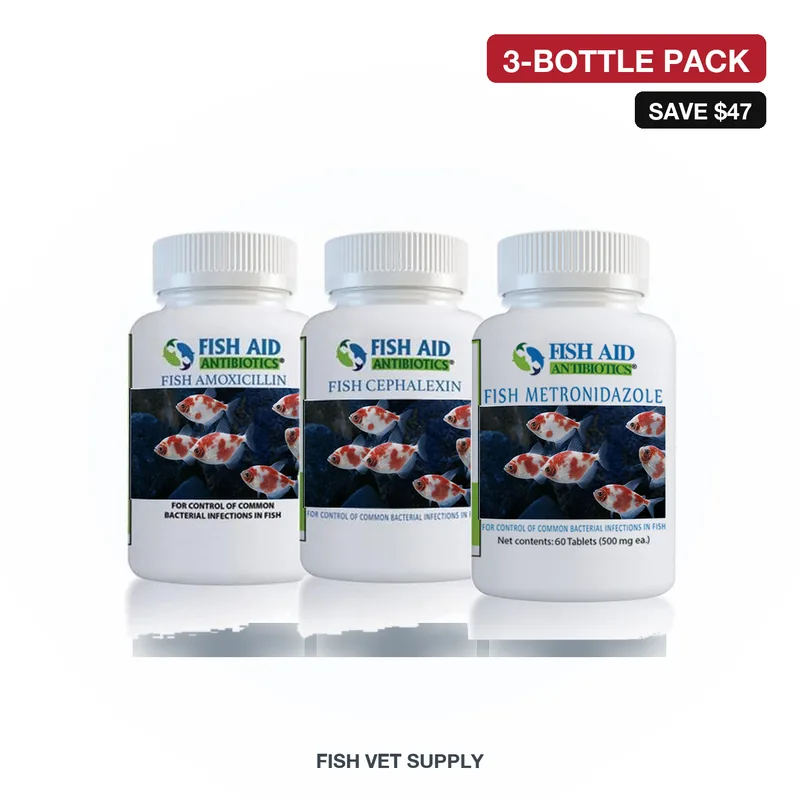 Pond & Koi Pack (Mox 500 + Ceph 500 + Zole 500, 100-count bottles)