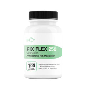 Fix Flex 250 cephalexin 250 mg antibacterial fish medication, 100-count bottle
