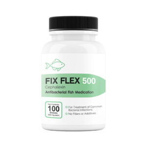 Fix Flex 500 cephalexin 500 mg antibacterial fish medication, 100-count bottle