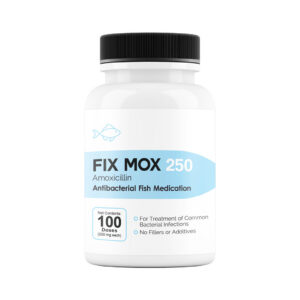 Fix Mox 250 amoxicillin 250 mg antibacterial fish medication, 100-count bottle