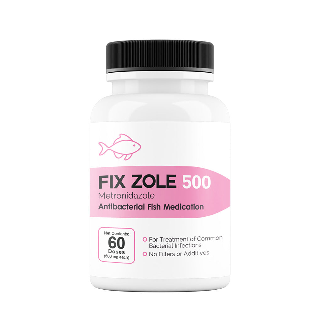 Fix Zole 500 metronidazole 500 mg fish medication, 60-count bottle