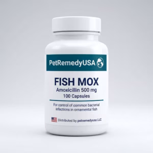 Fish Mox 500mg - 100 count digital listing render; not a physical-package photograph